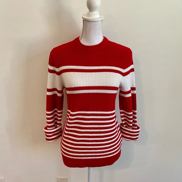 H&M Sweaters - H&M Striped Sweater Red & White Women’s  Size Small